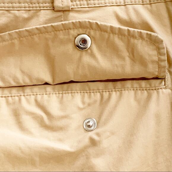 Lauren Ralph Lauren Sport Pants Tan Button Roll Cuff Cotton Cargo Pants Size 14 - Picture 11 of 15